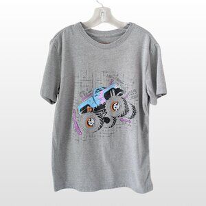 CAT & JACK Short Sleeve Gray Monster Truck T-Shirt